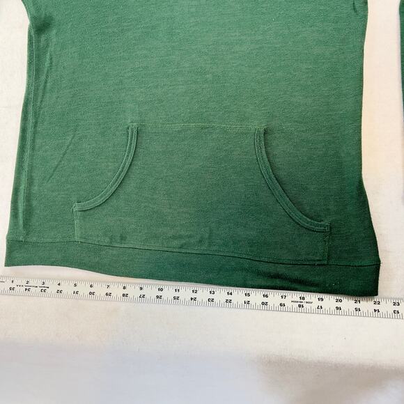 Cloud Chaser Hoodie Turtle Neck Woman M Hunter Green Long Sleeve Drawstring Neck - Picture 6 of 13